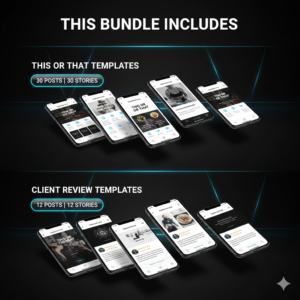 1100+ Fitness Instagram Templates Bundle
