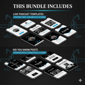 1100+ Fitness Instagram Templates Bundle