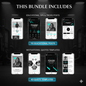 1100+ Fitness Instagram Templates Bundle